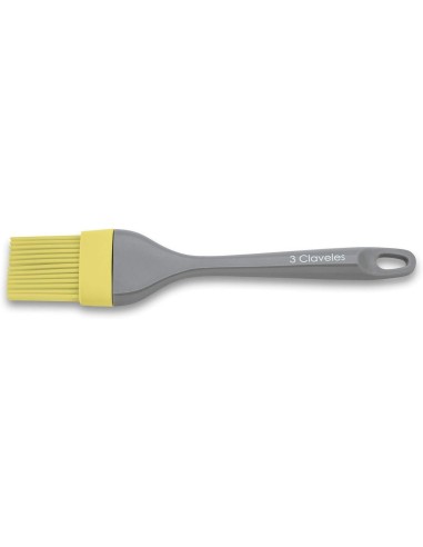 3 Claveles - Pincel de Cocina, Amarillo, 22 cm, de Silicona, BPA Free