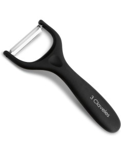 3 Claveles - Pelador mango ancho cuchilla lisa color negro