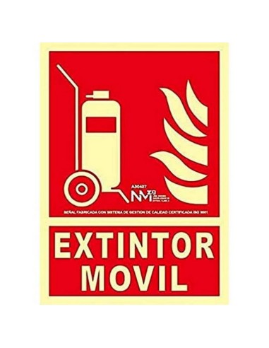 NMZ - A00407 Señal Carro extintor Móvil PVC Clase A |210 X 300mm
