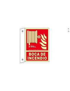 NMZ - A02708 Banderola Luminiscente Boca de Incendio Clase A PVC 1mm 21x30cm 2