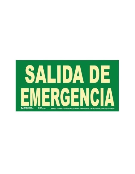 NMZ - Señal Salida de Emergencia PVC Clase B | 320 X 160mm