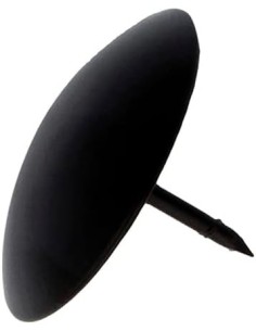 Amig - Pack de 4 Clavos Decorativos para Forja - Ø 30 mm - Forma Redonda |Acero Negro