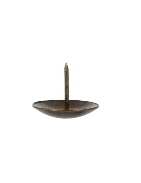 Amig - Pack de 4 Clavos Decorativos para Forja - Ø 30 mm - Forma Redonda |Acero Negro