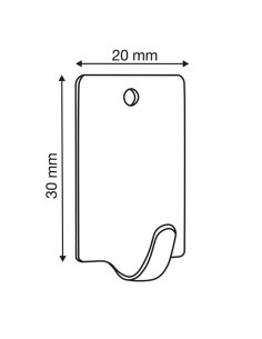 Brinox - Percha Pequeña adhesiva. Acero Inoxidable (4 unidades) 2