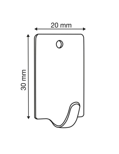 Brinox - Percha Pequeña adhesiva. Acero Inoxidable (4 unidades)