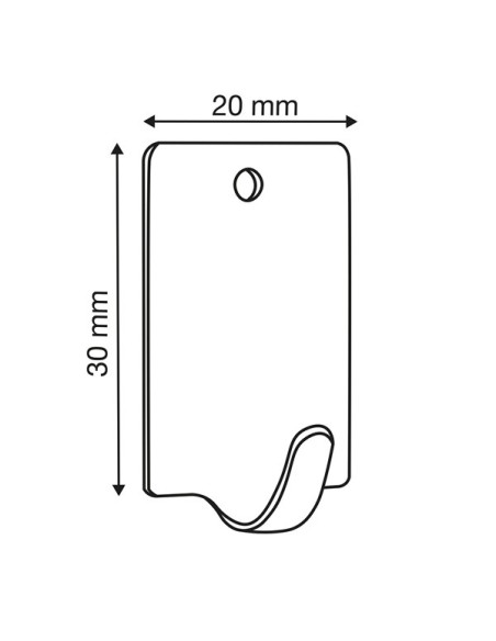 Brinox - Percha Pequeña adhesiva. Acero Inoxidable (4 unidades)
