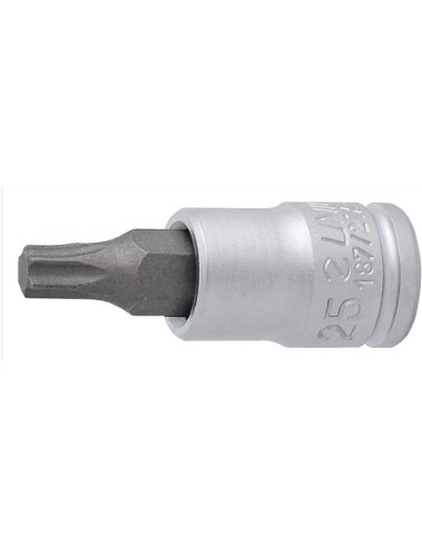 UNIOR 607906 - Llave de vaso 1/4" con punta Torx TX 20 serie 187/2PH
