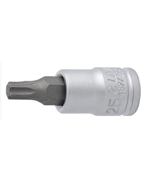 UNIOR 607906 - Llave de vaso 1/4" con punta Torx TX 20 serie 187/2PH