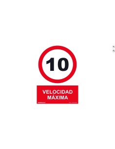 NMZ - RD40077 | Señal Velocidad Máxima 10 PVC 0,7 mm 21x30 cm