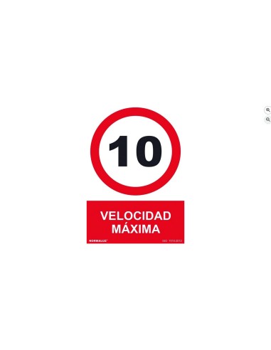 NMZ - RD40077 | Señal Velocidad Máxima 10 PVC 0,7 mm 21x30 cm