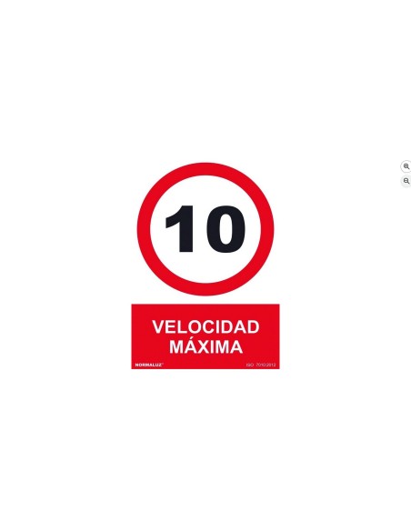 NMZ - RD40077 | Señal Velocidad Máxima 10 PVC 0,7 mm 21x30 cm