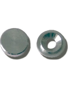 Pack de 100 unidades de embellecedores de latón con acabado liso níquel de 14 mm de diámetro, Modelo 39 de Manufacturas Maestro.