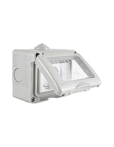 Hepoluz 05636 - Base Luz Schuko + Conmutador Estanco Serie 34