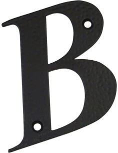 Amig -  Letra B para Casas o Portales - 100 x 97 mm Acabado negro estilo forja