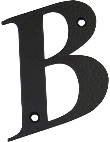 Amig -  Letra B para Casas o Portales - 100 x 97 mm Acabado negro estilo forja