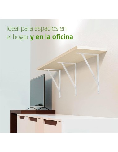 Amig - Soporte para Estanterías | Escuadra para Estanterías Medida: 200x125 mm