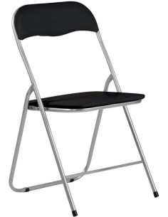 Silla Plegable Basic Acolchada Negro