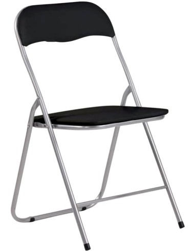 Silla Plegable Basic Acolchada Negro