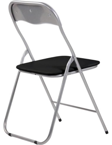 Silla Plegable Basic Acolchada Negro