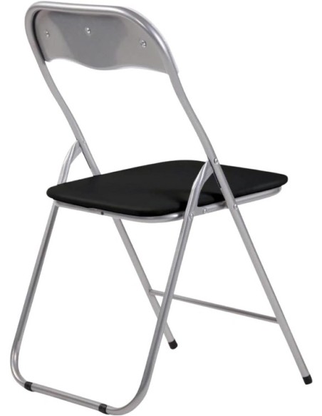 Silla Plegable Basic Acolchada Negro