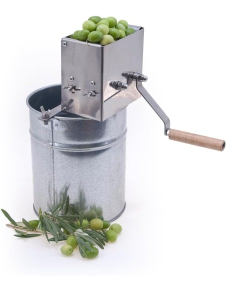 Flores Cortés - Máquina Rajar Aceitunas con Cubo