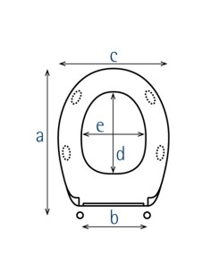 Estoli reina - Tapa inodoro reina bisagra -br 424-436mm blanco 2