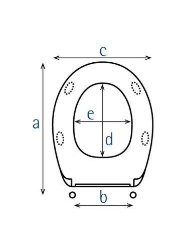 Estoli reina - Tapa inodoro reina bisagra -br 424-436mm blanco