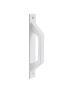 Amig - Manillón de Líneas Rectas de Aluminio Color Blanco para Puertas Correderas o Abatibles de Paso - 198 x 25 x 40 mm
