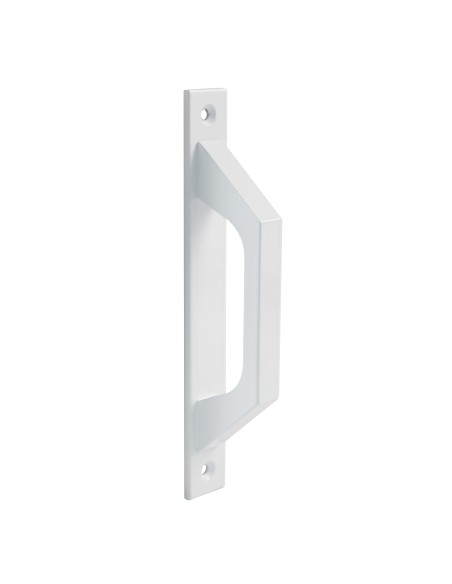 Amig - Manillón de Líneas Rectas de Aluminio Color Blanco para Puertas Correderas o Abatibles de Paso - 198 x 25 x 40 mm