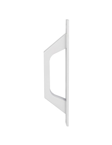 Amig - Manillón de Líneas Rectas de Aluminio Color Blanco para Puertas Correderas o Abatibles de Paso - 198 x 25 x 40 mm