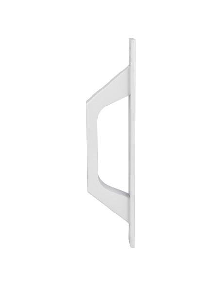 Amig - Manillón de Líneas Rectas de Aluminio Color Blanco para Puertas Correderas o Abatibles de Paso - 198 x 25 x 40 mm