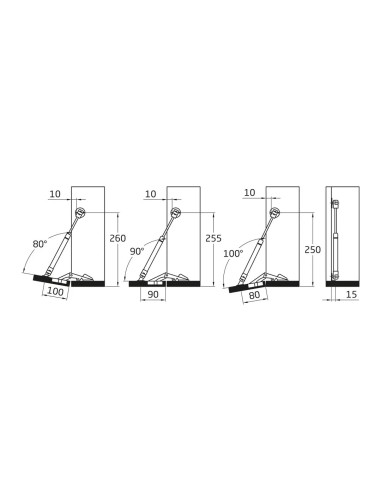 Compás de Gas Puertas Abatibles AMIG Mod. 96 - 12 kg