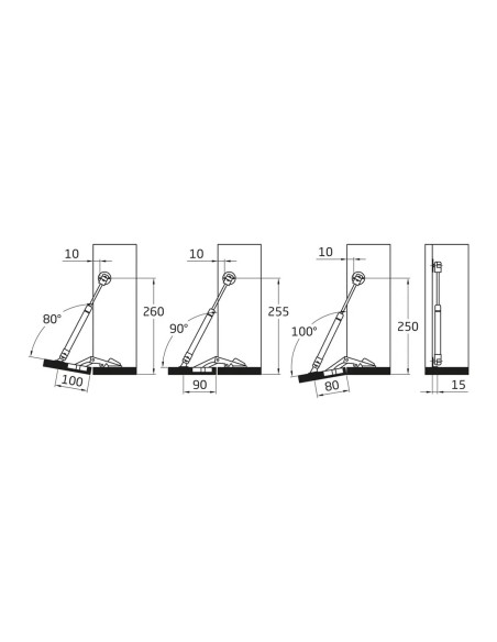 Compás de Gas Puertas Abatibles AMIG Mod. 96 - 12 kg