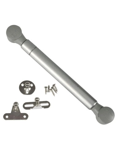 Pistón de gas para puertas de mueble descendentes AMIG Mod. 96 con resistencia de 12 kg y pletinas de montaje