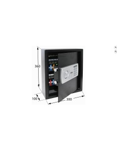 BTV -  Armario LLavero de Seguridad 360X300X100 mm | Acero Ne48 Electron. 2