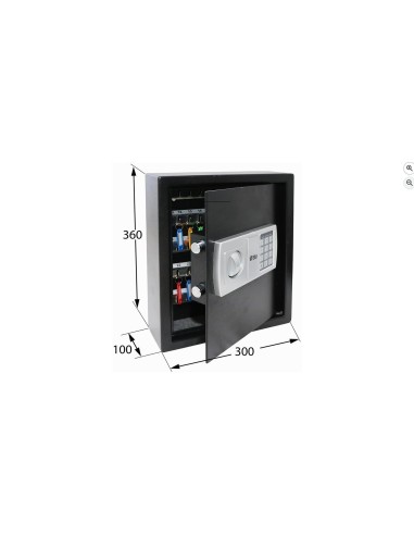 BTV -  Armario LLavero de Seguridad 360X300X100 mm | Acero Ne48 Electron.