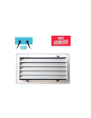 Rejilla de ventilación Retorno Blanco | 300x200 mm