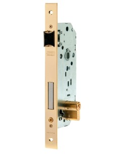 Tesa Assa Abloy 203040HL Cerradura De Embutir Para Puertas De Madera Con Cilindro Latonado Entrada 40 mm, Frente Cuadrado
