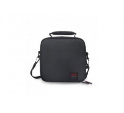 BOLSA PORTA ALIMENTOS COMPACT CON ASA Y CINTA COLGADORA - NEGRA