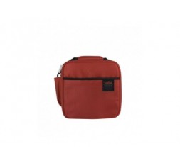 LUNCH BAG SOFT NEGRO-ROJO + 2 CONTENEDORES